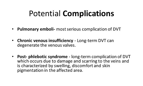 dvt deep vein thrombosis complications